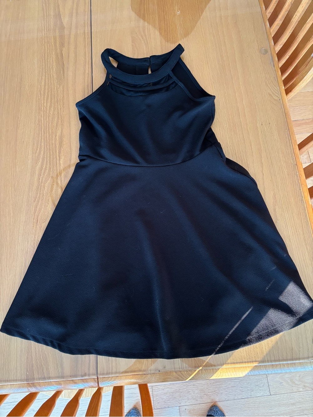 Place Black Halter Fit-and-Flare Dress